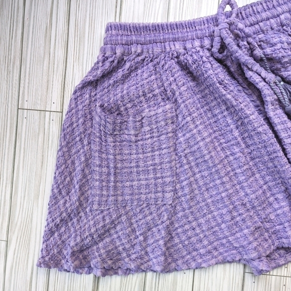 Urban Outfitters Smocked Plaid Gingham Mini Skater Skirt in Purple Size Small - Picture 8 of 10